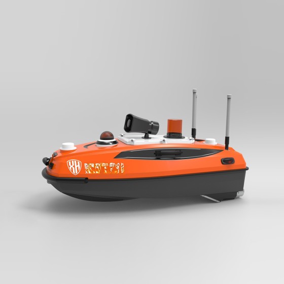 Unmanned robot boat for water detection