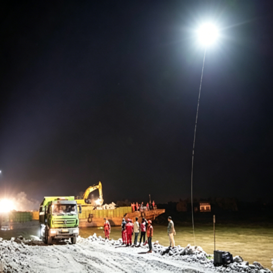 Water area emergency lighting unmanned aerial vehicle system
